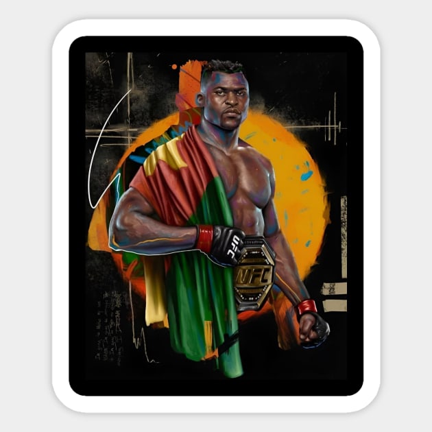 Francis Ngannou - UFC Champion Sticker by Fit-Flex